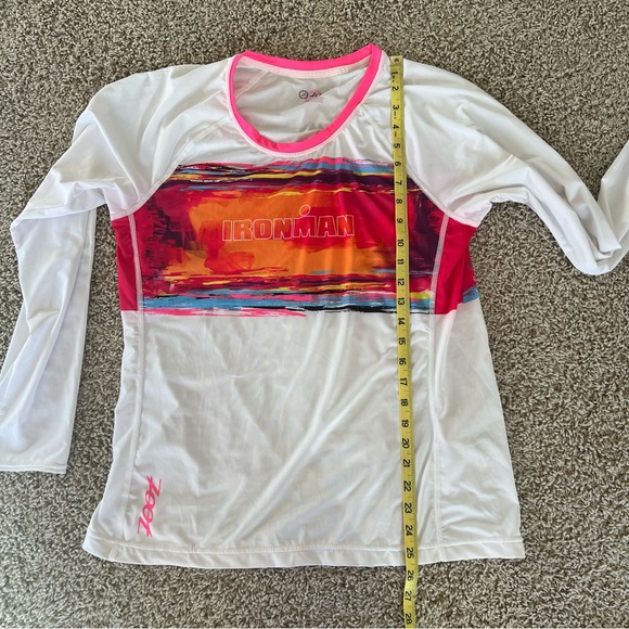Zoot 78 Ironman Running Shirt Women's Size XL Dry Fit Hot Pink White Des… - Picture 7 of 7